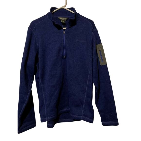 Eddie Bauer Mens Half Zip Pullover Size XL Navy Blue - Picture 1 of 5